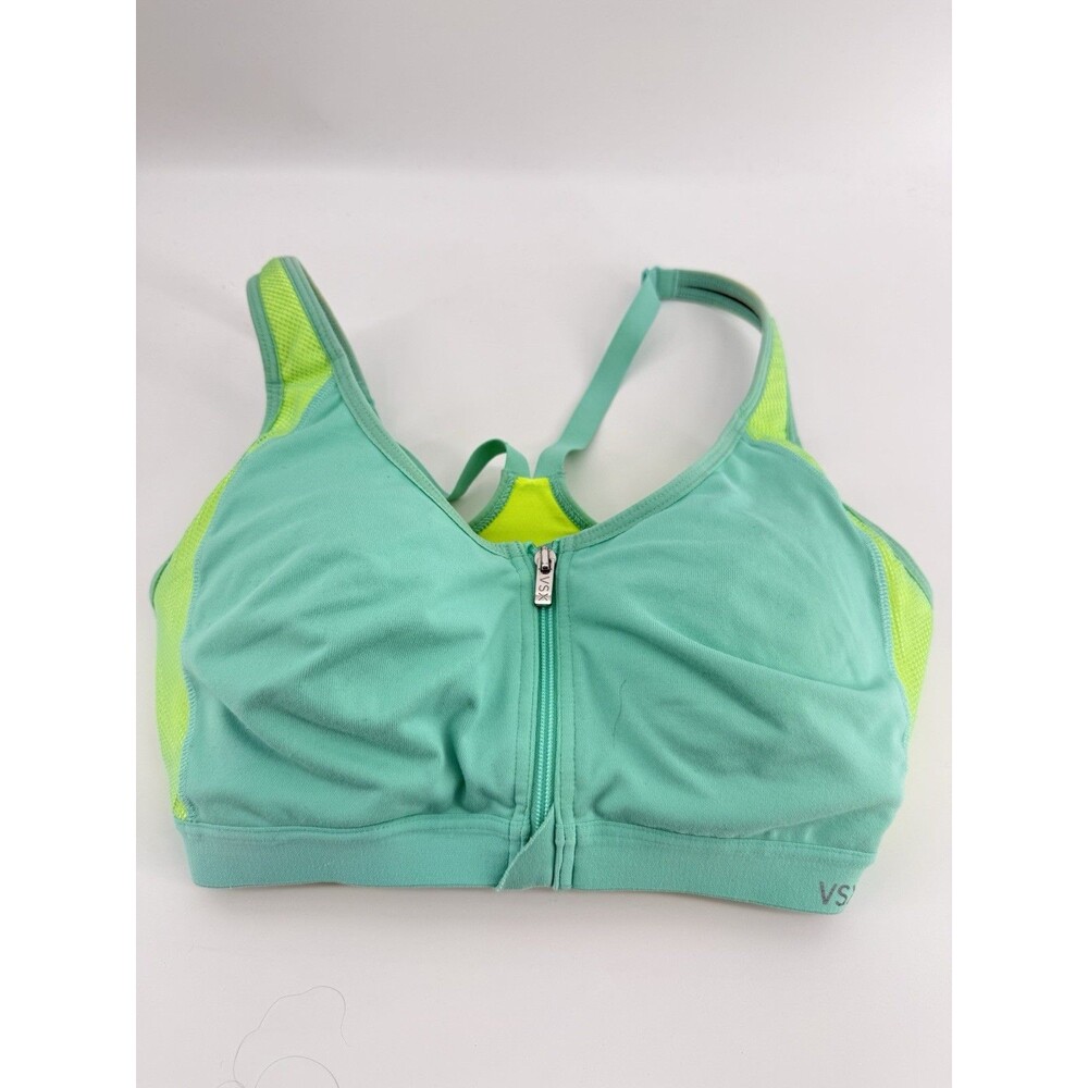 VSX Sport Victoria's Secret Sz: 34C Green Front-Close Sports Bra